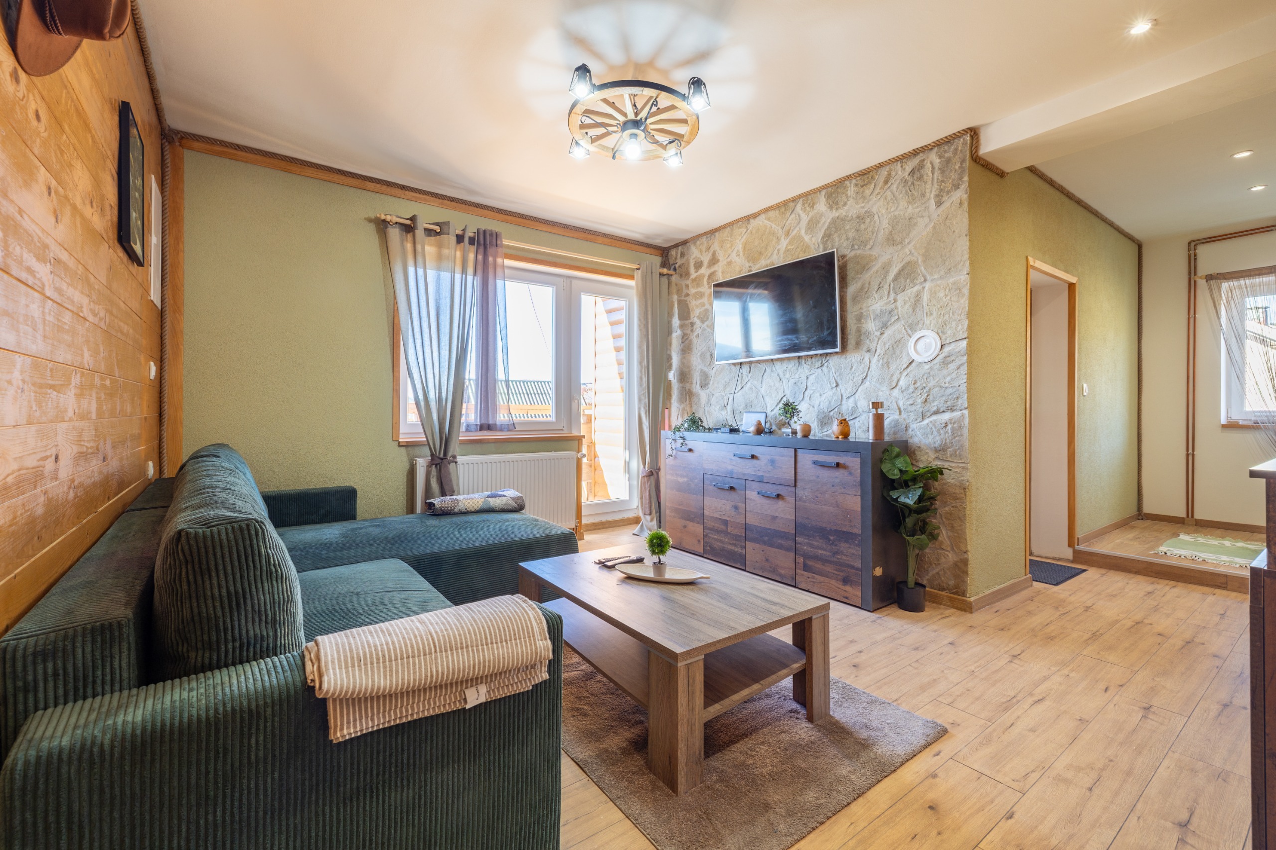 Living room with corner sofa on the first floor