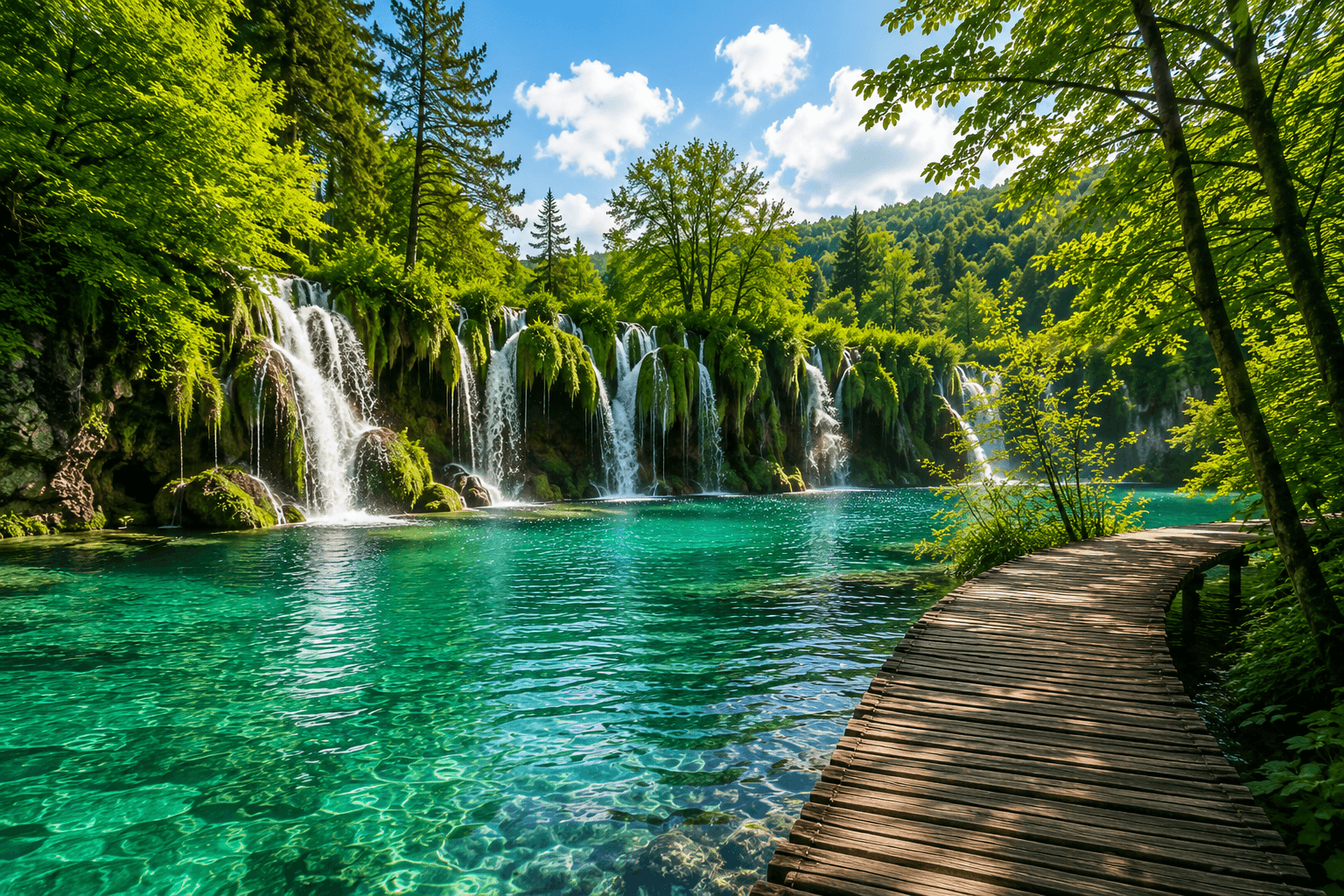 Plitvička jezera i slapovi — naslovna fotografija vodiča o okolici parka.
